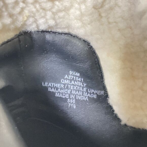 Marc Fisher Black Lansly Genuine Leather Sherpa Lined Combat Boots Size 9.5m EUC - Picture 8 of 12